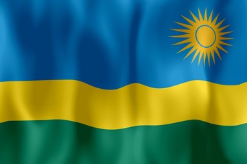 drapeau froissé rwanda crumpled flag