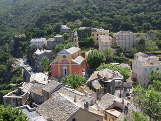 Fototapeta na wymiar Nonza wieś w Cap Corse