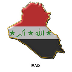 Iraq metal pin badge
