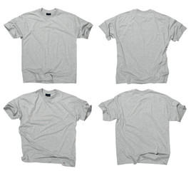 Blank grey t-shirts front and back - 7656375