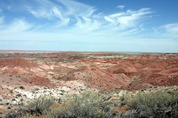 Painted desert and clouds