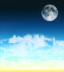 Obraz na płótnie Canvas lune mer