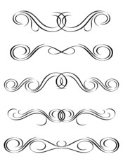 5 versions of abstract ornament in vintage style