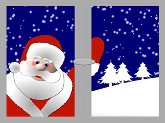 weihnachtsmann vor dem fenster