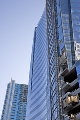 Obraz premium New Blue Curved Tower Construction