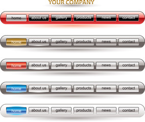 Website button bars template