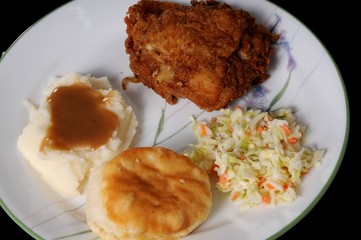 Fried Chicken And Mashed Potatoes