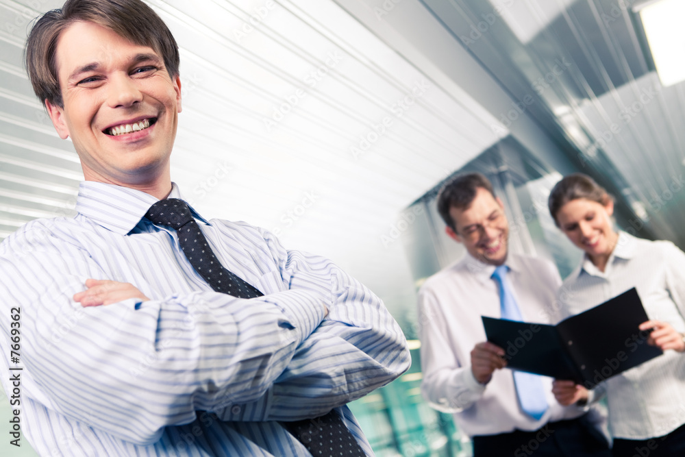 Canvas Prints Happy businessman