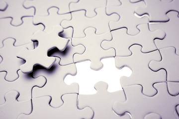 Missing piece of jigsaw puzzle