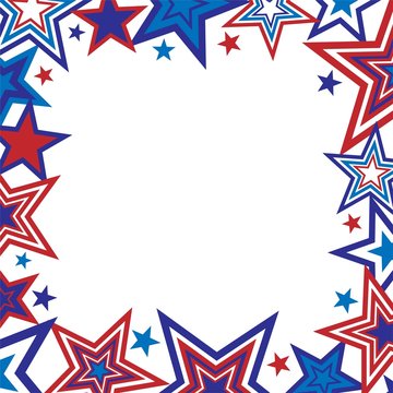 Patriotic Stars Border Illustration