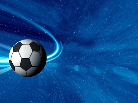 Football. Space abstract