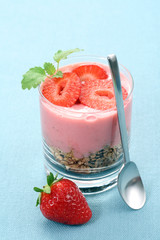 yogurt with strawberries