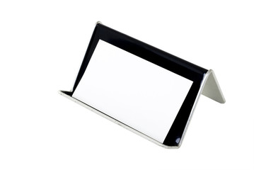 Blank Business Card and Holder