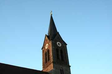 Fototapeta premium Kirchturm Jakobuskirche Schifferstadt