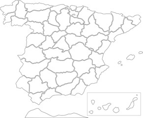 Carte de l'Espagne