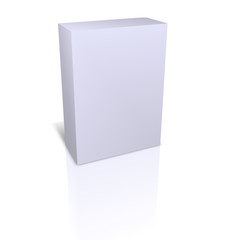 Naklejka premium empty box isolated in white background