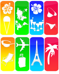 symbole tourisme et vacances d'été