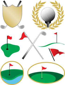 Eight Color Golf Icons
