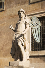 Obraz premium Raffaellos Saint Michael statue in Rome, Italy.