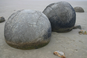 Famous Moeraki boulders