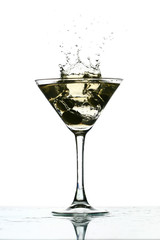 martini glass splash
