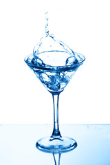 martini glass splash