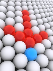 abstrakter roter pfeil