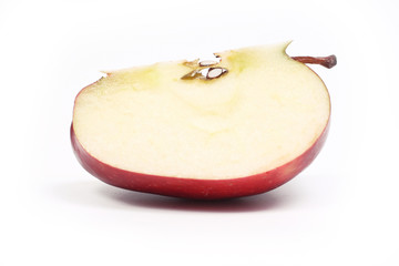 section of red apple
