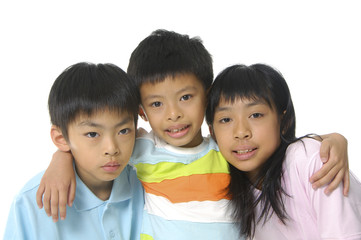 cute Asian kids,smiling and happy