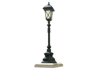 Old street lamp with clipping path