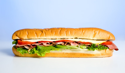 Sandwich on blue