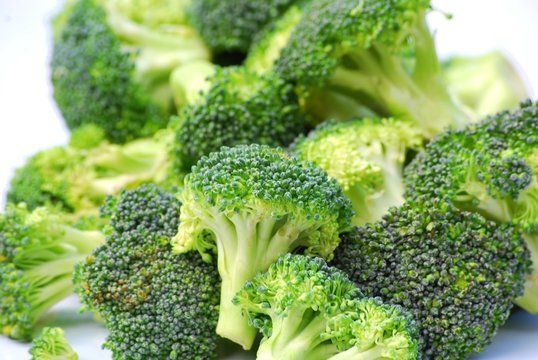 close up shot of broccoli florets