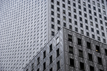 Two modern office buildings in New York City