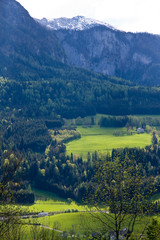Fototapeta na wymiar alpine landscape in the springtime