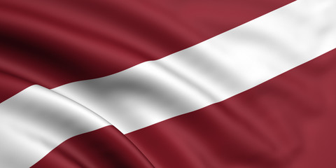 Flag Of Latvia - obrazy, fototapety, plakaty