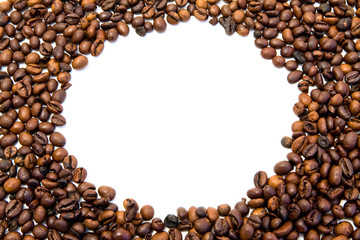 coffee beans on white background
