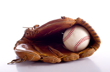 Baseball Glove and Ball