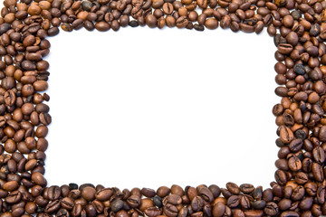coffee beans on white background