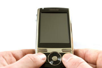 hands with mobile