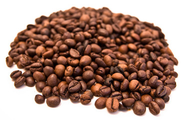 coffee beans on white background