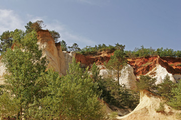Ockerfelsen in der Provence bei Rustrel