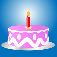 Geburtstagstorte - rosa