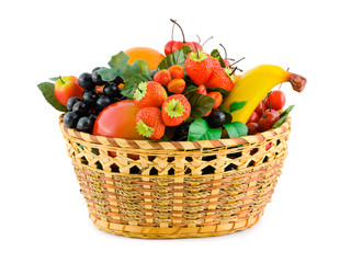 Basket with fruits