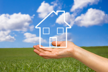 hand holding a home#2