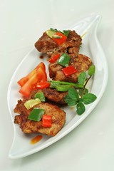 Chicken  meat with vegetable and herbs