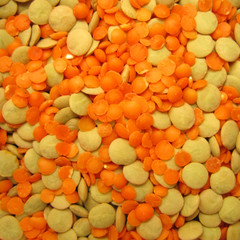 Lentil mix orange and green