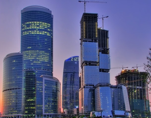 Fototapeta na wymiar Moscow city complex