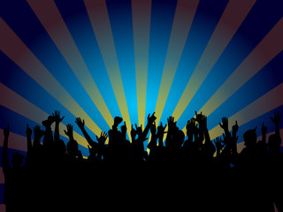 Happy people at disco