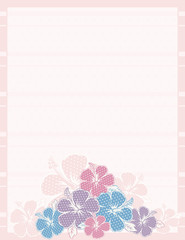 bouquet of hibiscus on pink background