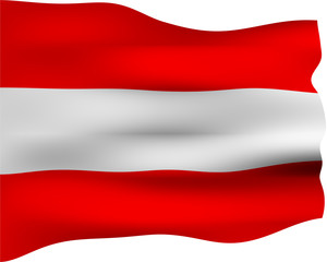 Obraz premium 3D Flag of Austria